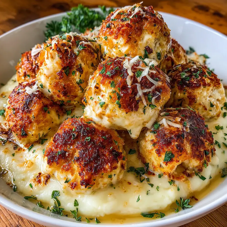 Parmesan Chicken Meatballs in Creamy Sauce