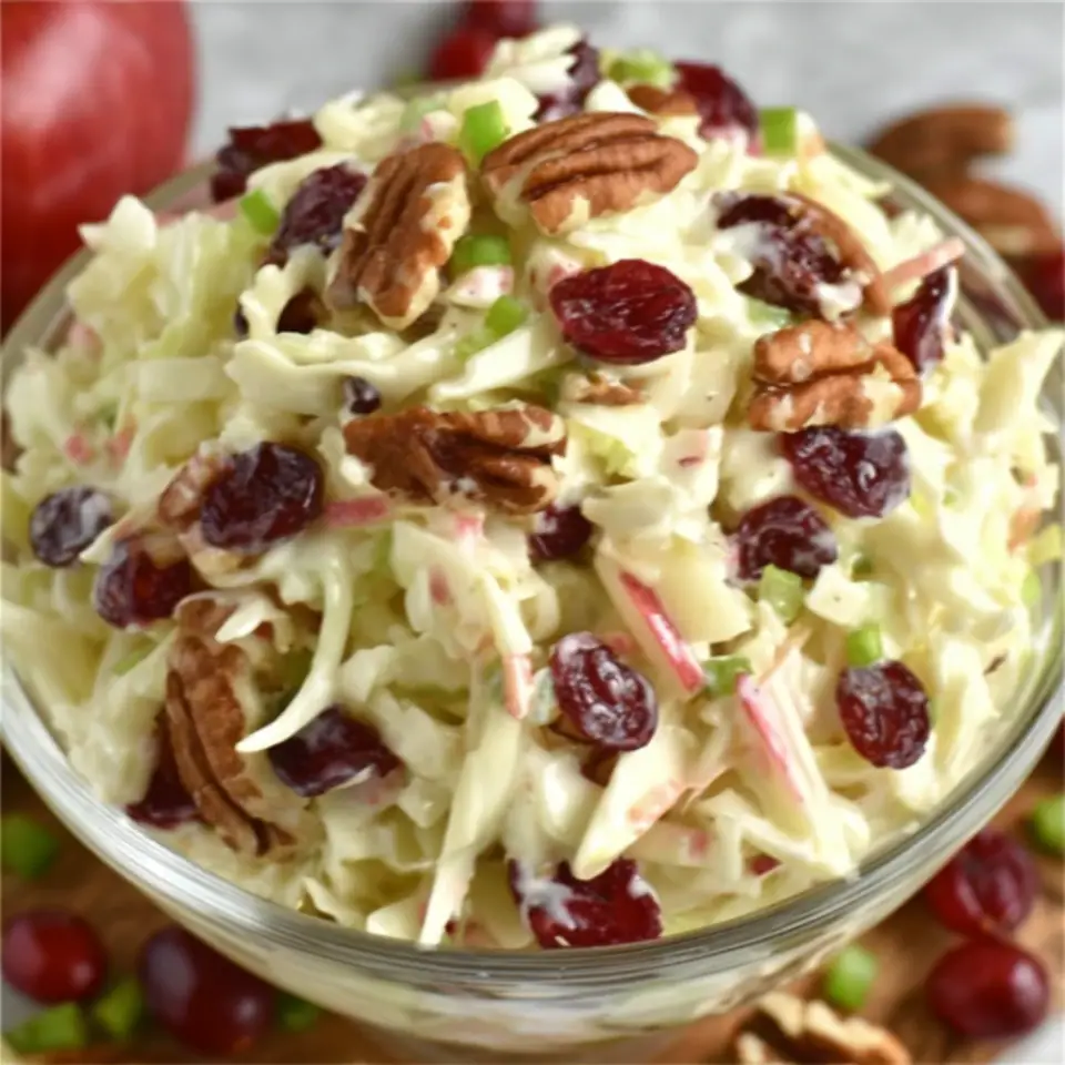Zesty Apple Cranberry Coleslaw Recipe